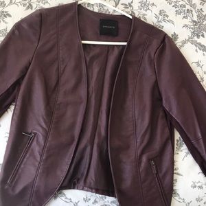 Plum leather jacket